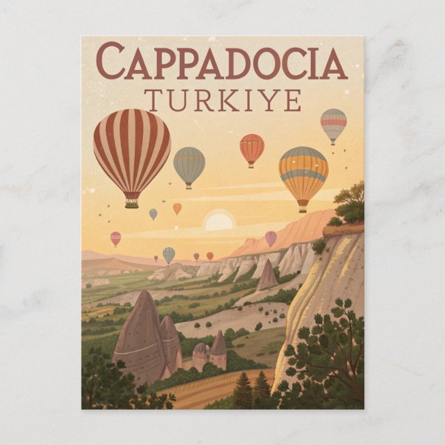 Vintage Cappadocia Resa Vykort (Framsida)