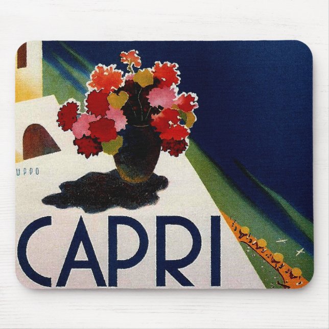 Vintage Capri Italien Travel Musmatta (Framsidan)