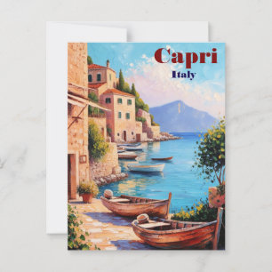 Vintage Capri Italien Travel Postcard - Retro Medi Vykort
