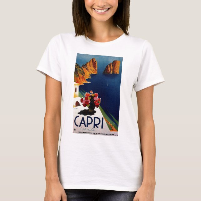 Vintage Capri Italien Travel Tee (Framsida)