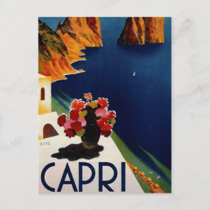 Vintage Capri Italien Travel Vykort