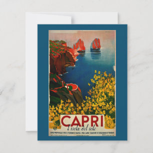 Vintage Capri Italy Travel Advertisint