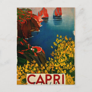 Vintage Capri L'Isola del Sole Italien Vykort