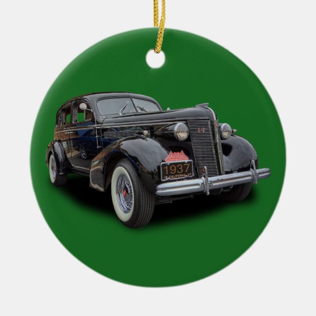 VINTAGE CAR 1937 JULGRANSPRYDNAD KERAMIK (Framsidan)