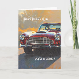 Vintage Car Father's Day Card Kort