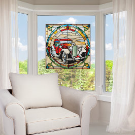 Vintage Car Faux-stained glass 