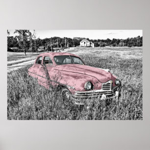 Vintage car poster