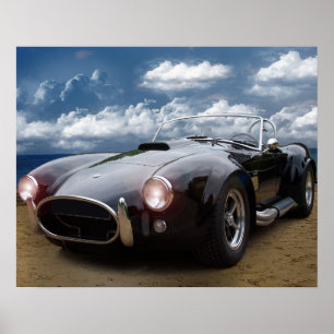 Vintage car poster
