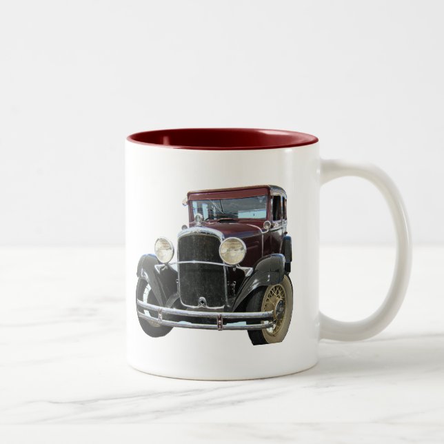 vintage car Två-Tonad mugg (Höger)