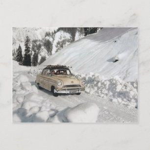Vintage caradvertizing, vinterplats vykort