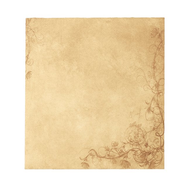 Vintage Caramel Brown Anteckningsblock (Framsida)