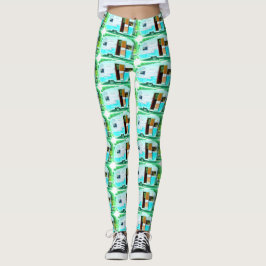 vintage caravan casa Thunder_Cove Leggings