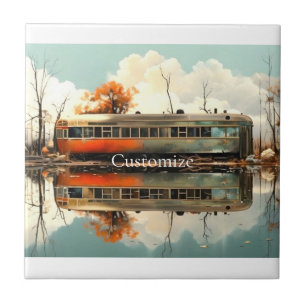 Vintage Caravan Trailer RV Thunder_Cove Kakelplatta