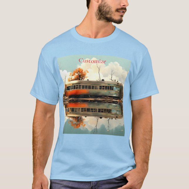 Vintage Caravan Trailer RV Thunder_Cove T Shirt (Framsida)