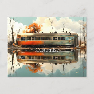 Vintage Caravan Trailer RV Thunder_Cove Vykort