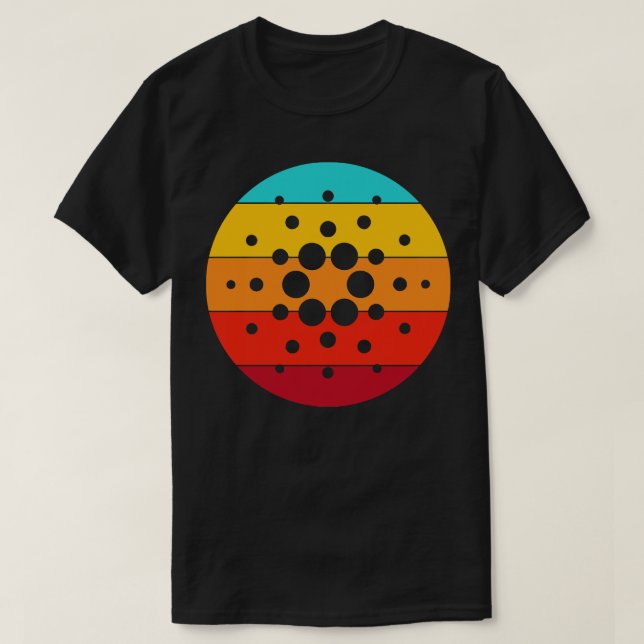 Vintage Cardano Coin T Shirt (Design framsida)