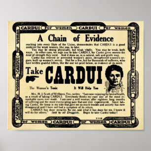 Vintage Cardui Medicin för kvinnor Skriv ut Poster