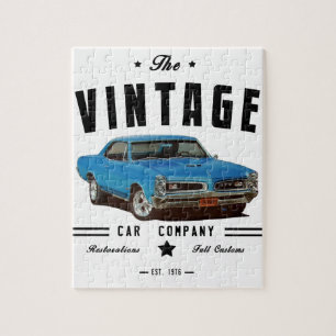 Vintage carföretag pussel