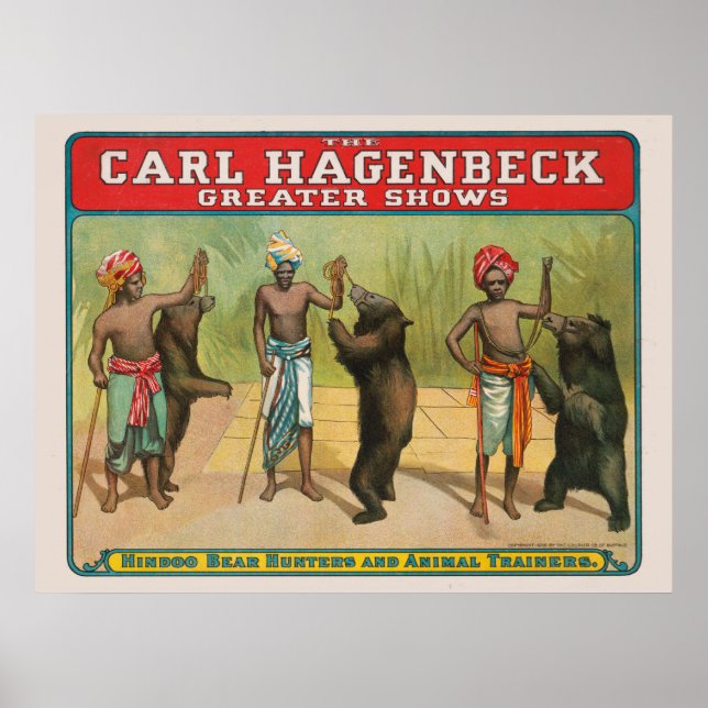 Vintage Carl Hagenbeck Circus Poster (Framsidan)