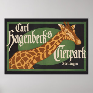 Vintage Carl Hagenbecks Tierpark Circus Poster