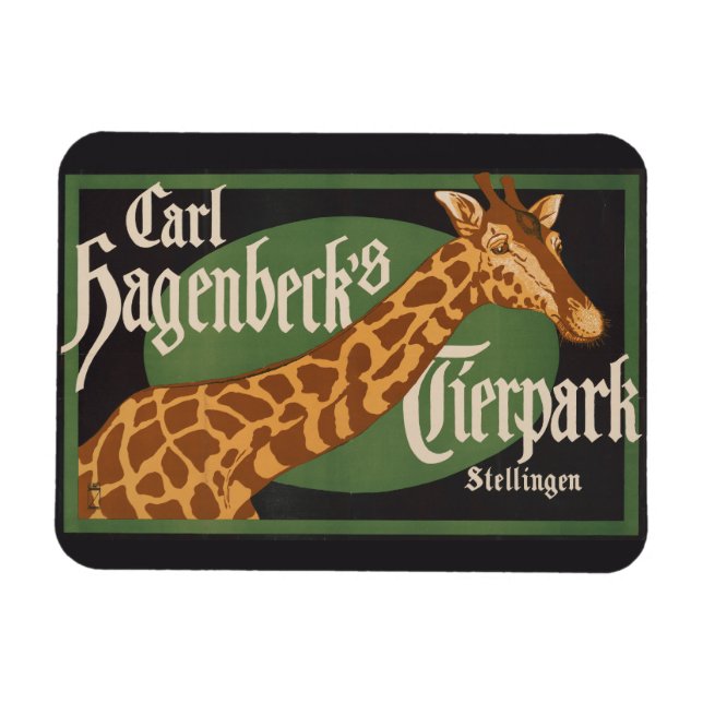 Vintage Carl Hagenbecks Tierpark Circus Poster Magnet (Horisontell)