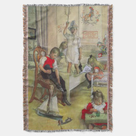 Vintage Carl Larsson Julmorgon 1894 Filt
