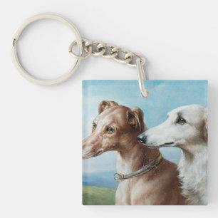Vintage Carl Reichert Two Greyhounds