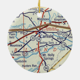 Vintage Carlisle PA Julgransprydnad Keramik