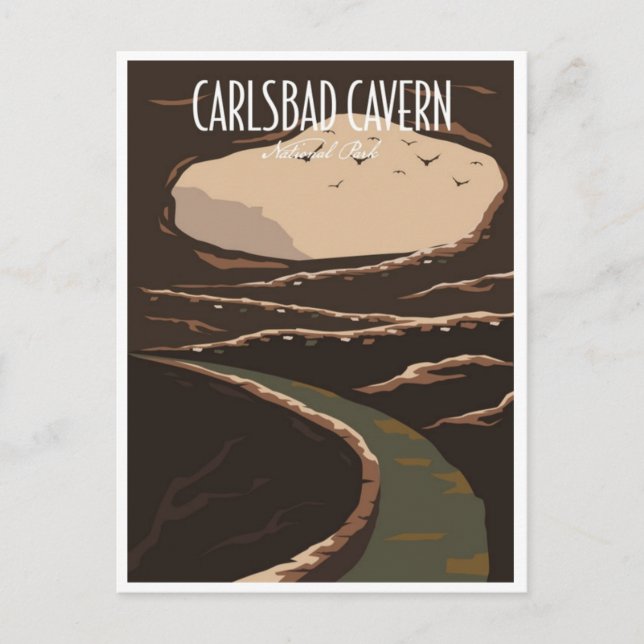 Vintage Carlsbad Caverns nationalpark New mexico Vykort (Framsida)