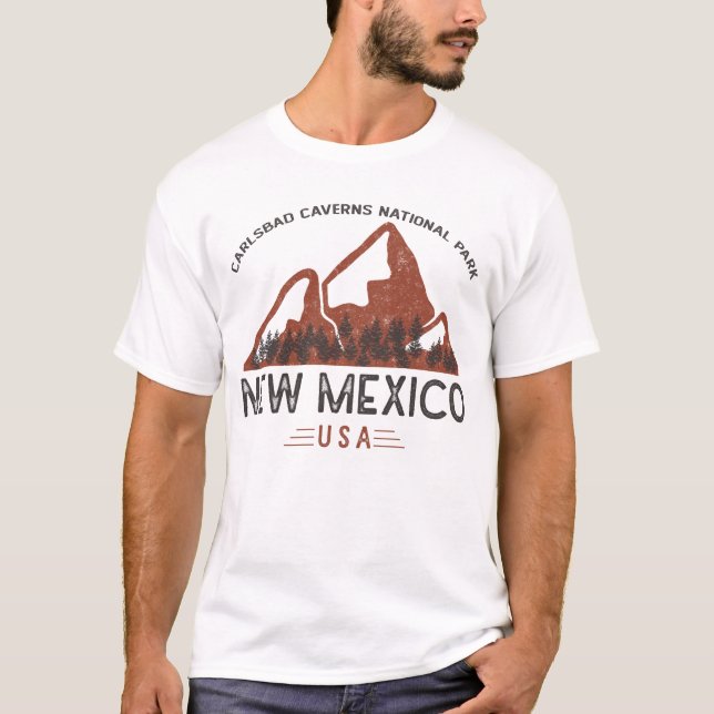 Vintage Carlsbad Caverns nationalpark T Shirt (Framsida)