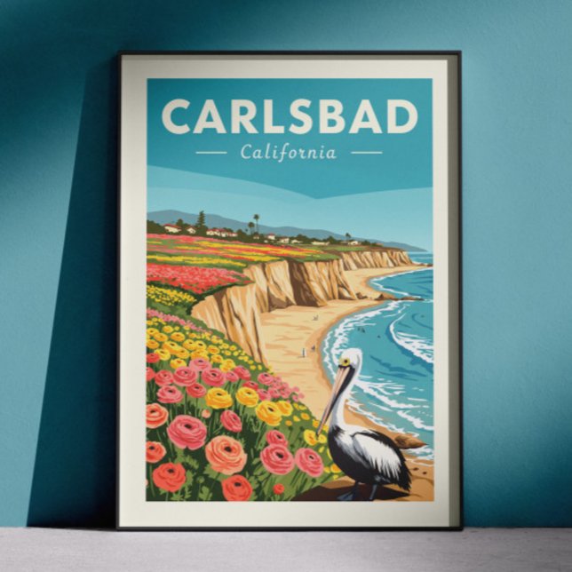 Vintage Carlsbad Kalifornien Poster (Skapare uppladdad)