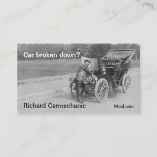 Vintage carmekanikervisitkort visitkort