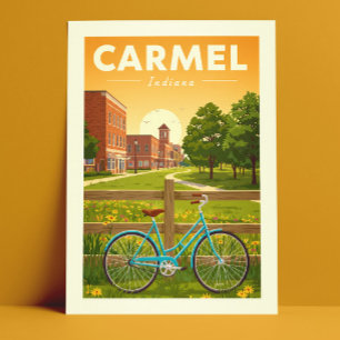 Vintage Carmel Indiana Vykort