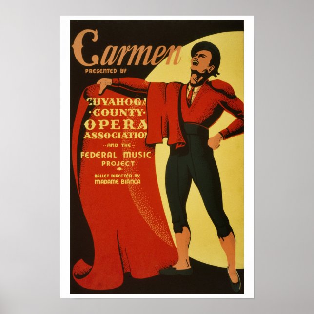 Vintage Carmen Opera och Ballet Poster (Framsidan)