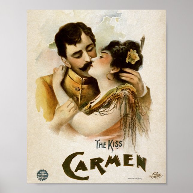 Vintage Carmen The Kiss Poster (Framsidan)