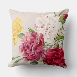 Vintage Carnation Floral illustration Kudde