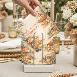 Vintage Carnival Circus Birthday Pappersservett