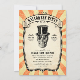 Vintage Carnival Show Halloween-inbjudningar Inbjudningar
