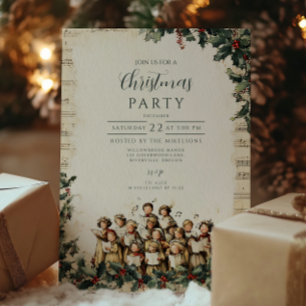 Vintage Carolers God jul Inbjudningar