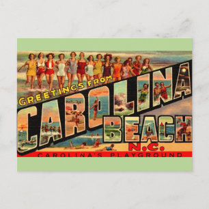 Vintage Carolina Beach NC vykort