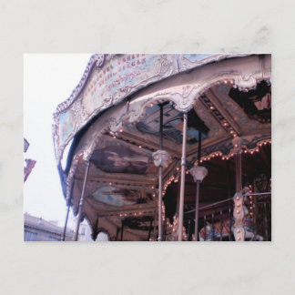 Vintage Carousel Postacrd Vykort