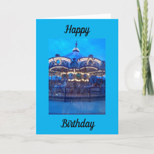 "VINTAGE CAROUSEL" SPECIELL PERSONS BIRTHDAY KORT