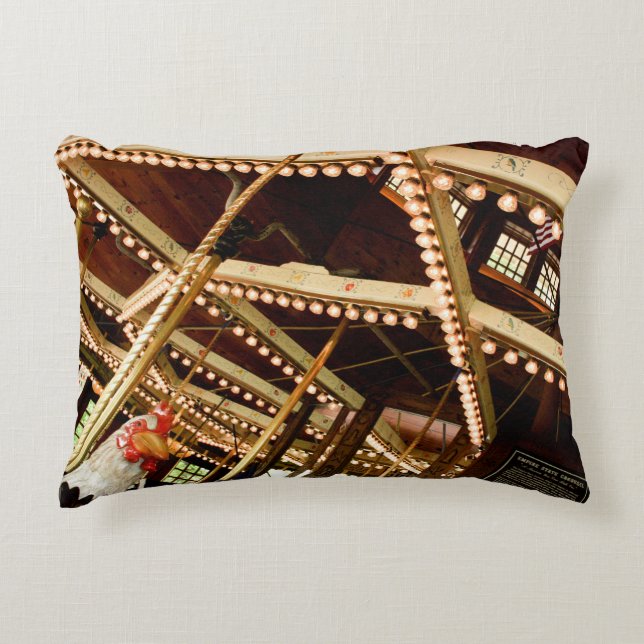 Vintage Carousel Tupp Prydnadskudde (Framsidan)