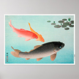 Vintage Carp Illustration Poster
