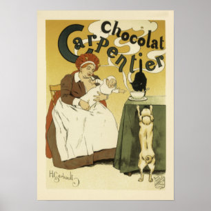 Vintage Carpentier Chocolat Annons Poster