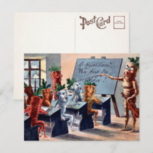 Vintage Carrots Musikklass Postkort Vykort