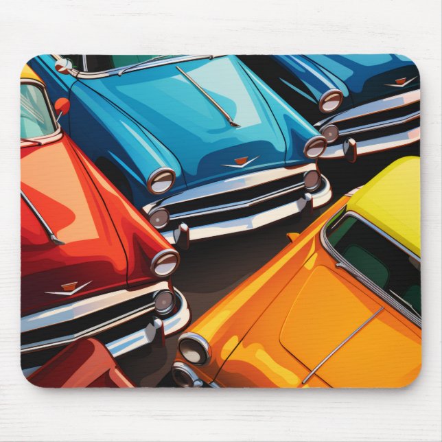 Vintage Cars Pattern Musmatta (Framsidan)