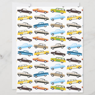 Vintage Cars Scrapbookpapper