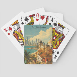 Vintage Cartagena Colombia Karibien Resa  Casinokort