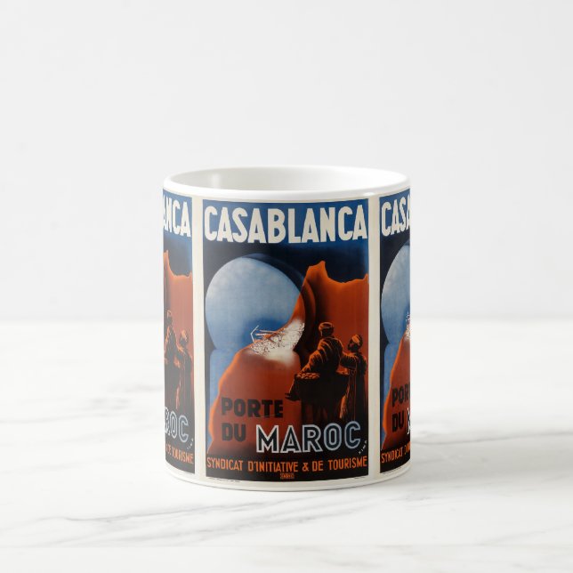 Vintage Casablanca: Marocko Travel Helgdag Magisk Mugg (Center)